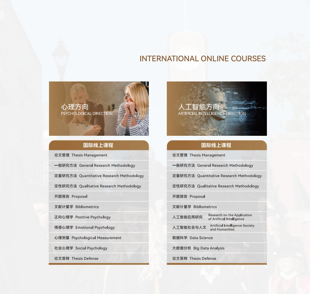 巴黎学院DBA心理方向管理心理学正向心理学心理评估